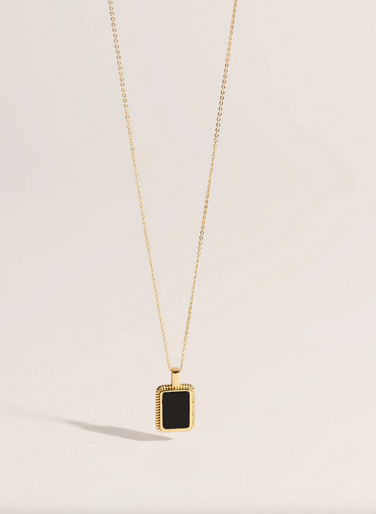 Elinore Necklace - Black Agate