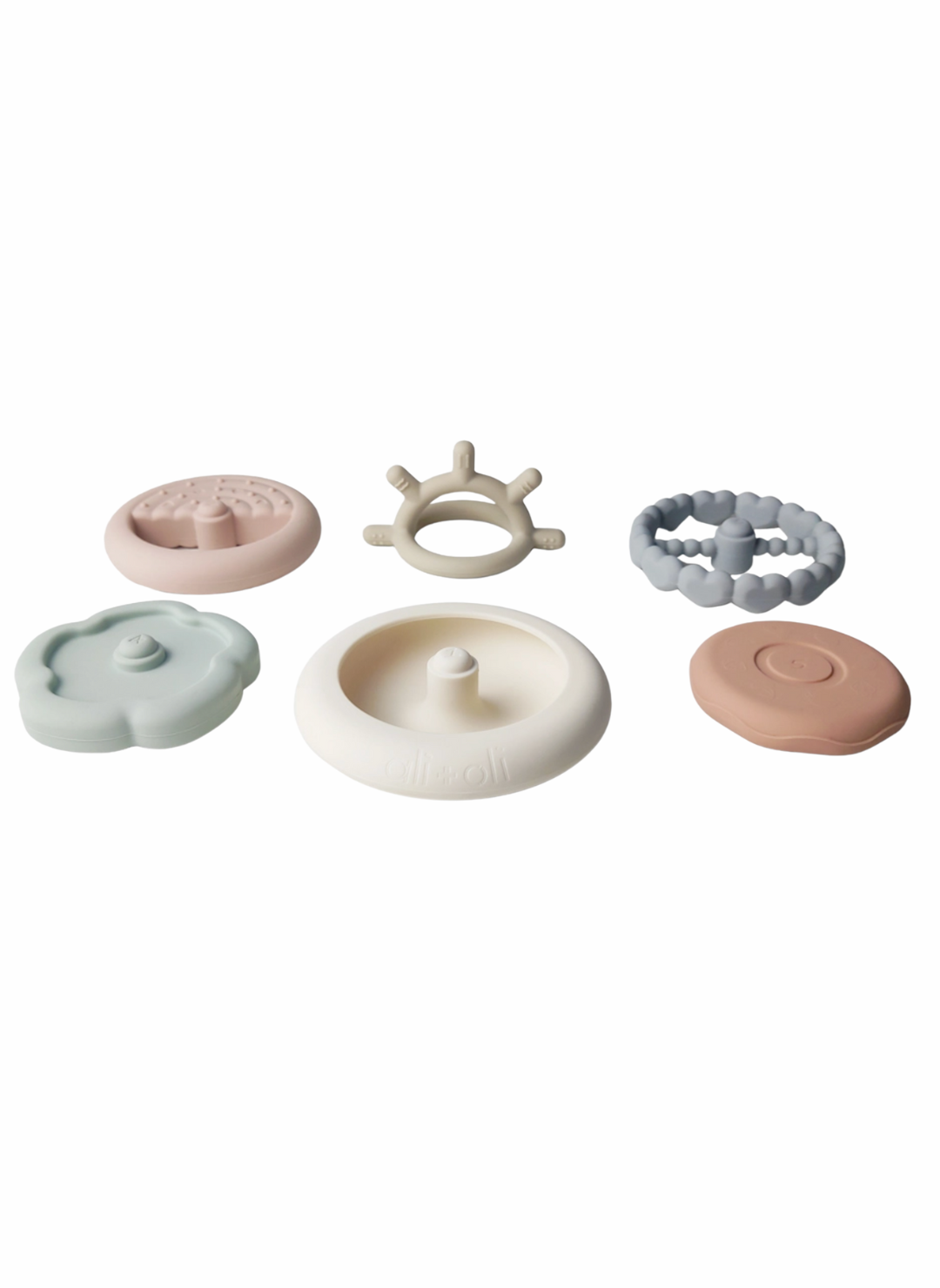 Soft Silicone Stacking Ring Tower (6-pc) Sun