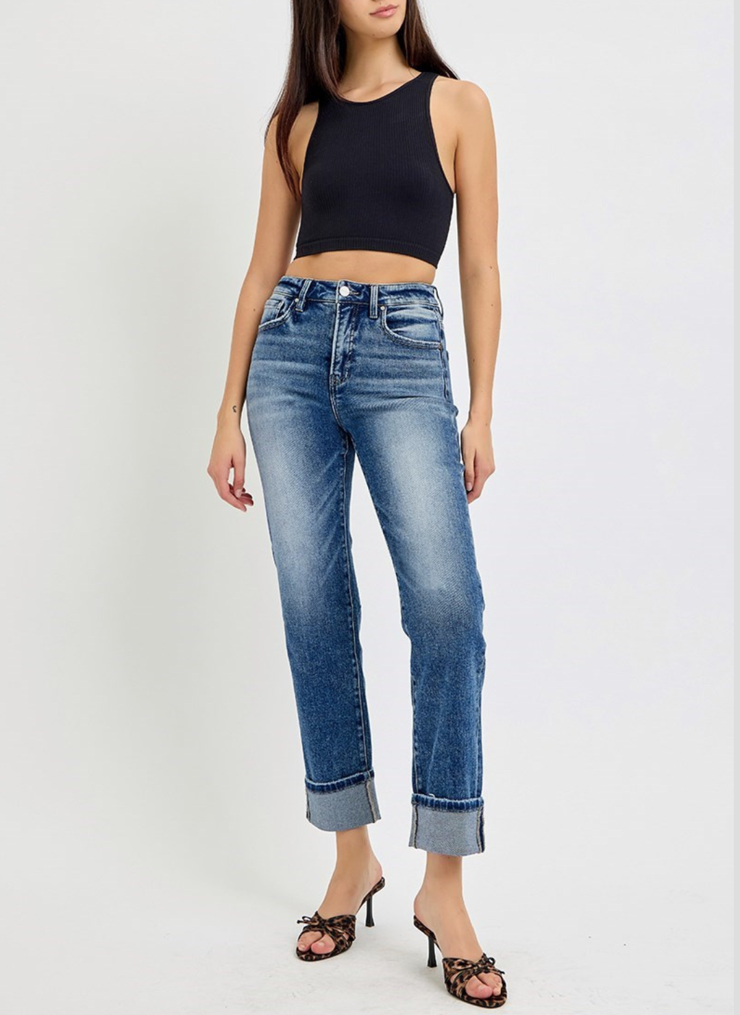 Fast Paced Tummy Control High Rise Crop Straight