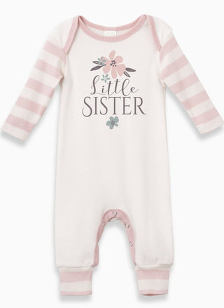 Little Sister Baby Girl Romper – Bamboo Cotton
