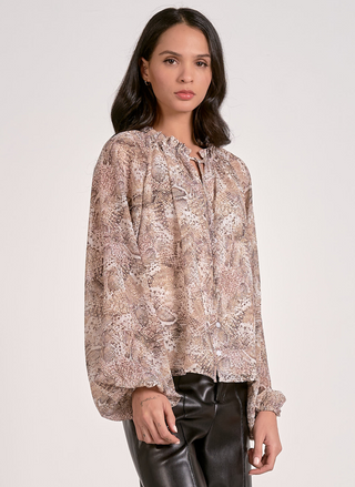 Elan Snake Print Blouse