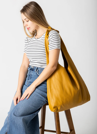 RISA Leather Knot Tote Bag