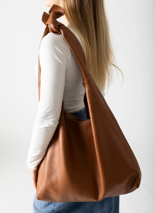 RISA Leather Knot Tote Bag