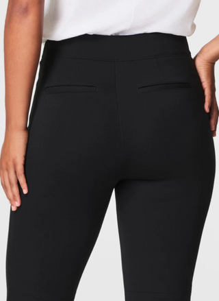 image shows the back of pants, two pockets, with no buttons or zippers