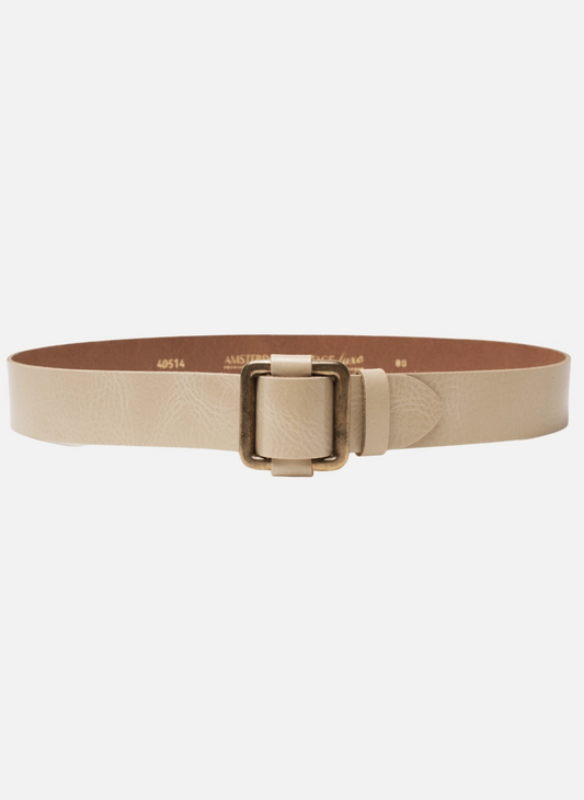 Pelle | Adjustable Gold Buckle Leather Slide Belt Women