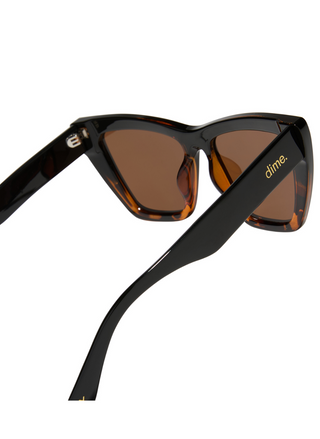 Side view of WINDSOR BLACK TORTOISE + BROWN POLARIZED sunglasses.