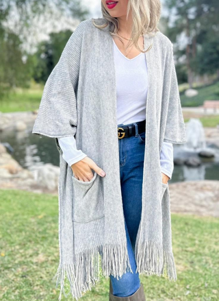 Coyote Moon Long Sleeve Cardigan w/Fringe
