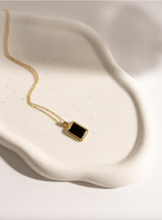Elinore Necklace - Black Agate