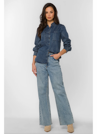 Dream Denim Tencel Button-Up Long Sleeve Shirt