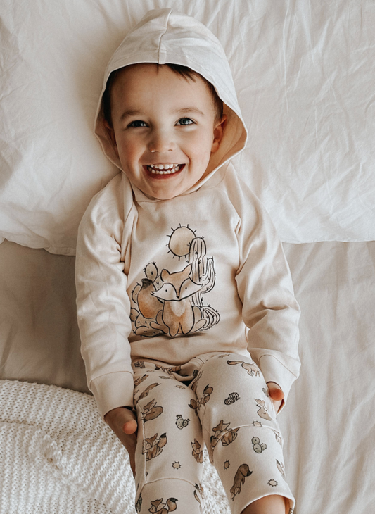 L’ovedbaby Organic Little Fox Sweat Set
