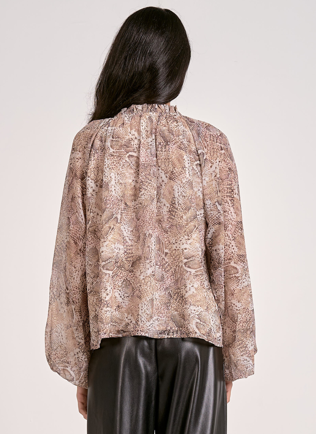 Elan Snake Print Blouse