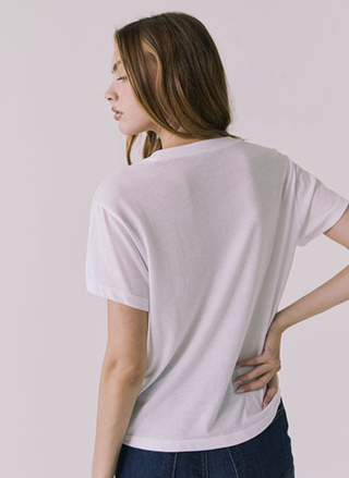 Back view of white Chaser Par-Tee Club t-shirt showing clean minimalist design and soft fabric