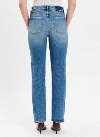 Daze Smarty Pants High Rise slim Straight - Medium Indigo