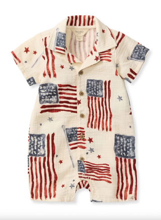 Burt's Bees Baby American Flag Baby Boy Romper