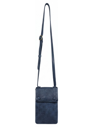 Latico Indigo Halo leather crossbody phone purse slim minimalist phone bag