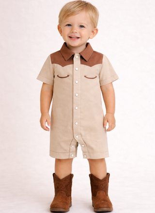 L'ovedbaby Oatmeal Western Coverall