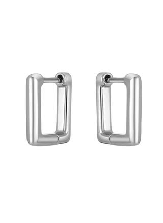 Erin Silver Huggies
Modern Geometry Meets Everyday Ease
Who says hoops have to be round? Break the mold with the Erin Silver Huggies, a sleek and rectangular take on your favorite jewelry staple. 