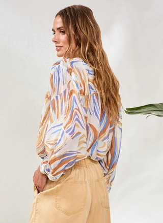 Tribal Santa Cruz Flowy Dolman Sleeve Blouse