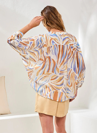 Tribal Santa Cruz Flowy Dolman Sleeve Blouse