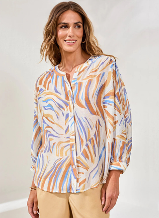 Tribal Santa Cruz Flowy Dolman Sleeve Blouse