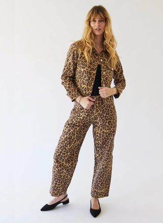 Porter Blue Leopard Twill Jacket