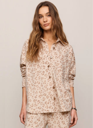 Z Supply All Day Knit Leopard Jacket
