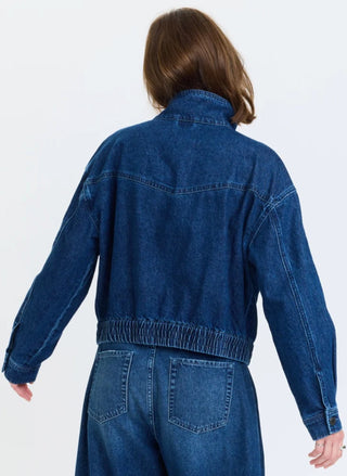 DAZE Phantom Funnel Neck Denim Jacket