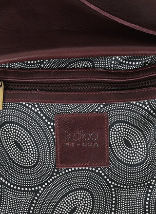 Latico Tabor wine leather hobo crossbody bag, handcrafted full-grain leather handbag - August Boutique