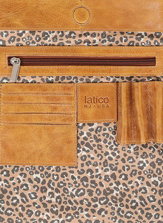 Latico Simone tan leather hobo purse, handcrafted colorblock leather handbag - August Boutique