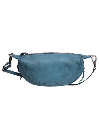 Latico Crosby leather sling bag with exterior side zip pockets