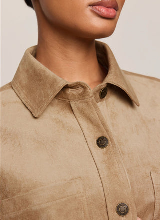 Z Supply All Day Cropped Faux Suede Jacket