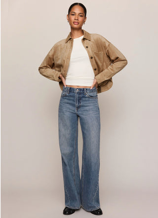Z Supply All Day Cropped Faux Suede Jacket