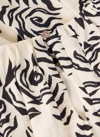 Ivory and tiger print White Stuff Lyra long sleeve blouse, easy to style with jeans or trousers