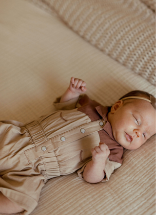 L'ovedbaby Oatmeal Western Romper