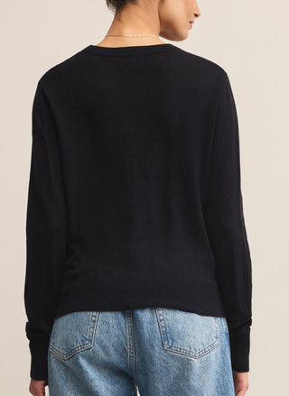 Z Supply Perfect Layer black sweater back view