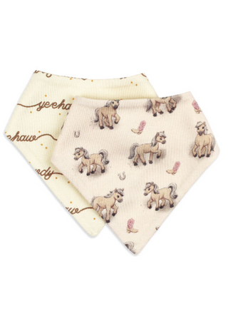 L'ovedbaby Organic Blush Boots Bandana Bib