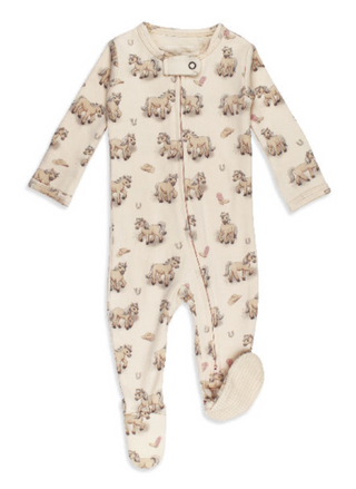 L'ovedbaby Organic Blush Boots Zipper Footie