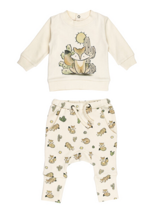L’ovedbaby Organic Little Fox Sweat Set