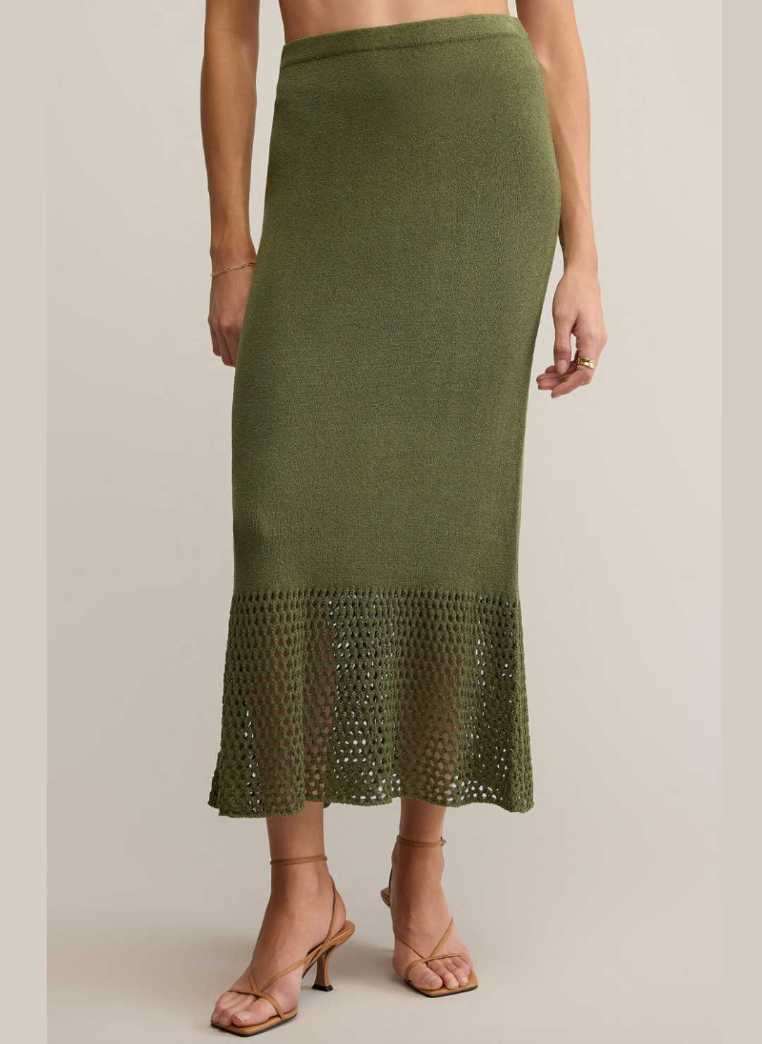 Z Supply Haven Sweater Knit Midi Skirt