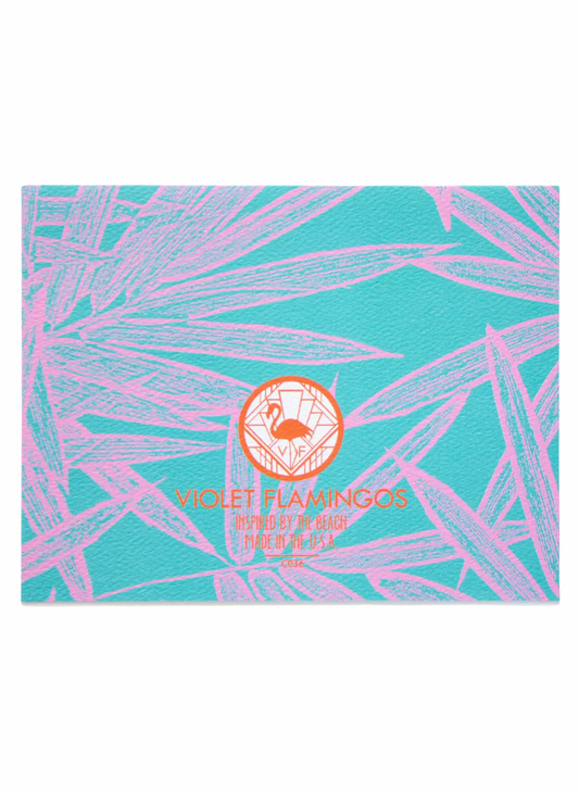 Bamboo Floral Teal Happy Birthday Card