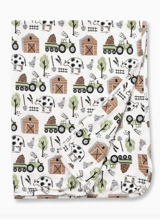Barnyard Buddies Bamboo Stroller Blanket