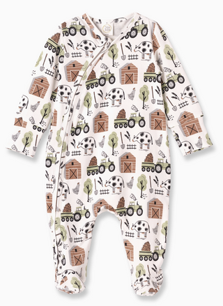 Barnyard Buddies Bamboo Zipper Romper