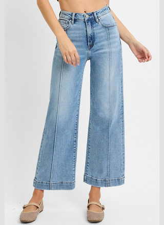 Split Personality High Rise Crop Wide Jean