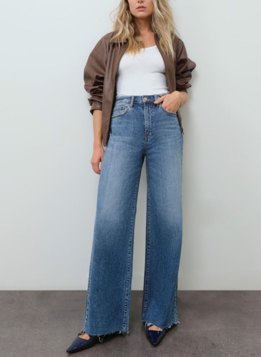 DAZE Eastside High Rise Cuff Denim