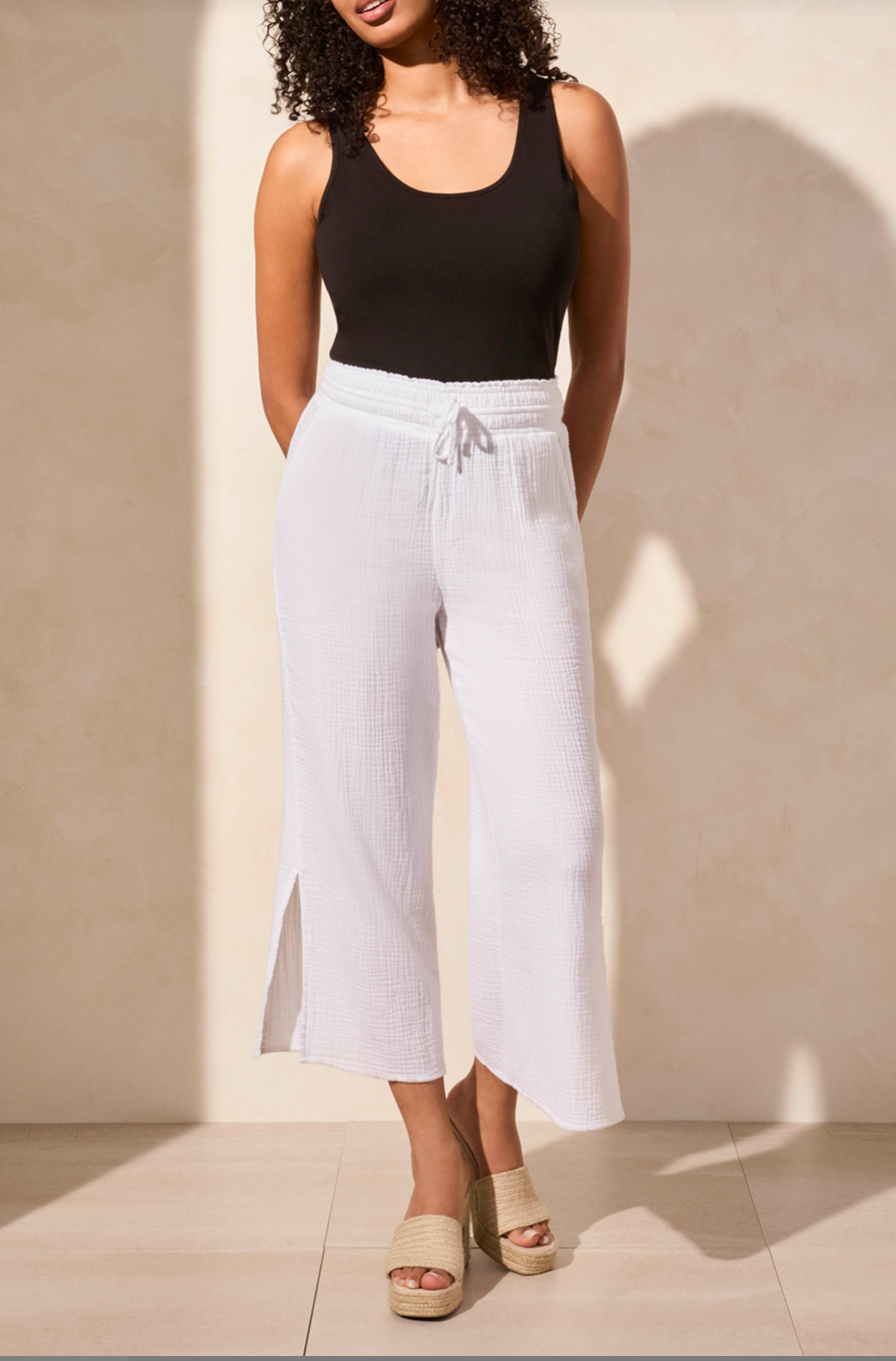 Wilma Wear 2 Ways Wide Leg Pant w/Slit